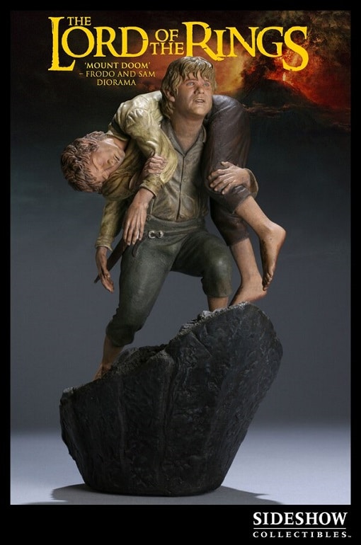 Mount Doom Frodo & Sam Polystone Diorama - Lord Of The Rings LOTR ...