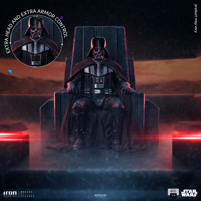 Darth Vader on Throne 1/4 Statue Legacy Replica - STAR WARS - IRON STUDIOS – Image 10